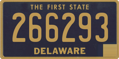 DE license plate 266293