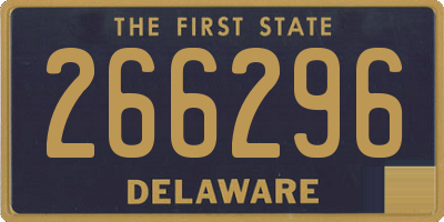 DE license plate 266296
