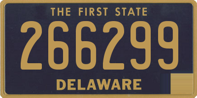 DE license plate 266299