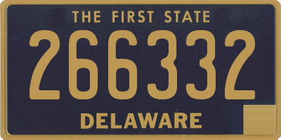 DE license plate 266332