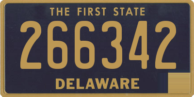 DE license plate 266342