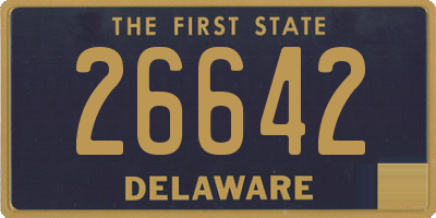 DE license plate 26642