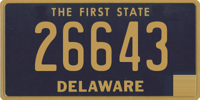 DE license plate 26643