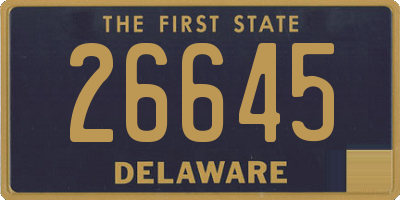 DE license plate 26645