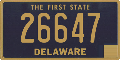 DE license plate 26647