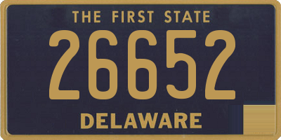 DE license plate 26652