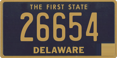 DE license plate 26654