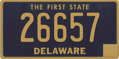 DE license plate 26657