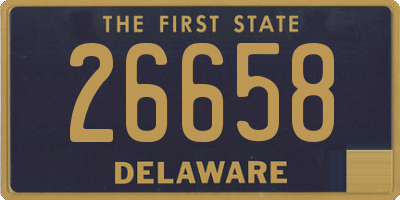 DE license plate 26658