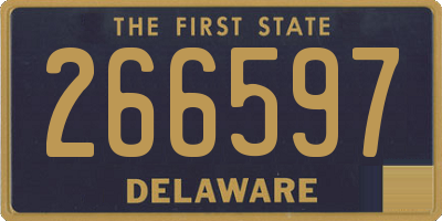 DE license plate 266597