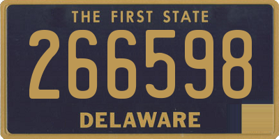 DE license plate 266598
