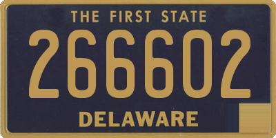 DE license plate 266602
