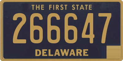 DE license plate 266647