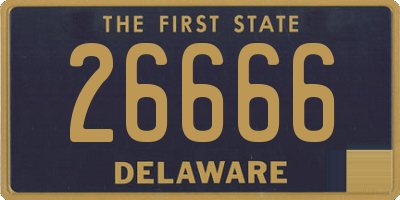 DE license plate 26666