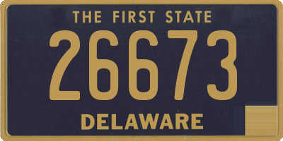 DE license plate 26673