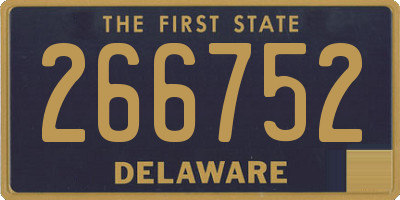 DE license plate 266752