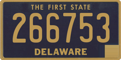 DE license plate 266753