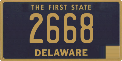 DE license plate 2668