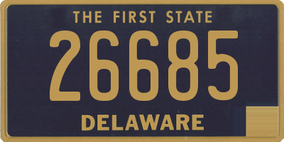 DE license plate 26685