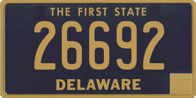 DE license plate 26692