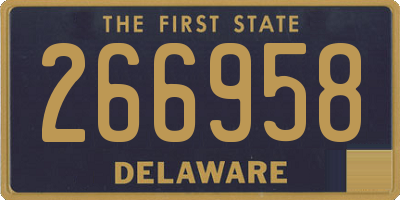 DE license plate 266958