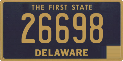 DE license plate 26698