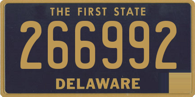DE license plate 266992