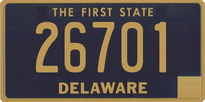 DE license plate 26701