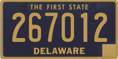 DE license plate 267012