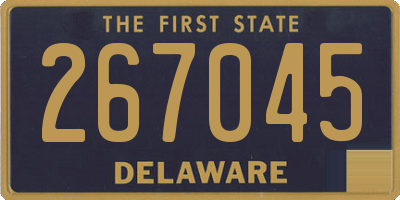 DE license plate 267045