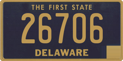 DE license plate 26706