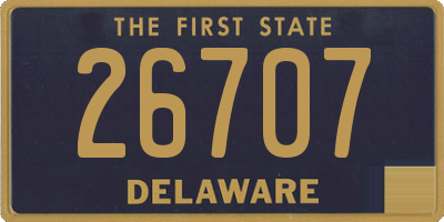 DE license plate 26707