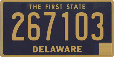 DE license plate 267103
