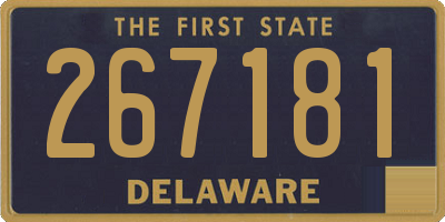 DE license plate 267181
