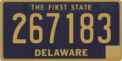 DE license plate 267183