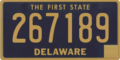 DE license plate 267189