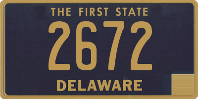 DE license plate 2672