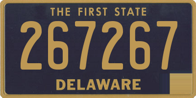 DE license plate 267267