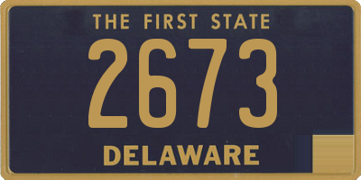 DE license plate 2673