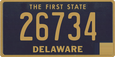 DE license plate 26734