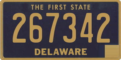 DE license plate 267342