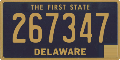 DE license plate 267347