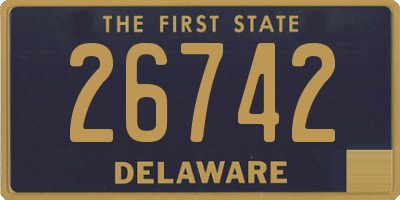 DE license plate 26742