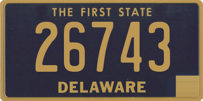 DE license plate 26743