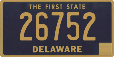 DE license plate 26752