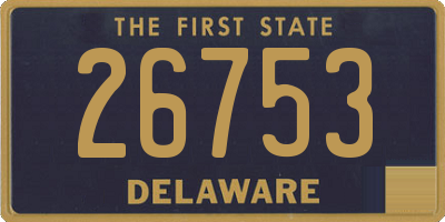 DE license plate 26753