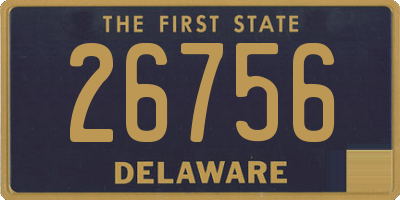 DE license plate 26756