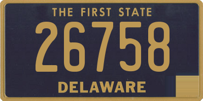 DE license plate 26758