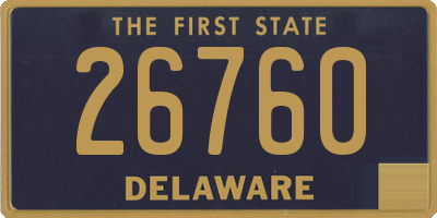 DE license plate 26760