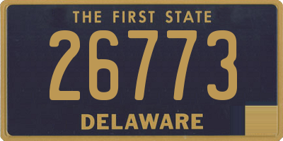 DE license plate 26773